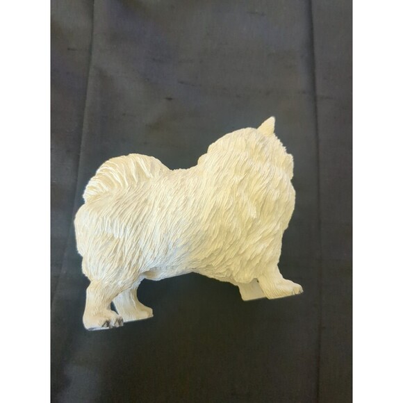 1991 The Canine Collection SAMOYED Resin Dog Figurine White w/Long Hair - Picture 5 of 10
